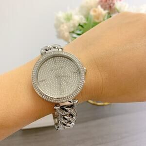 Michael Kors MK4675 Catelyn Silver Glitz Chain Stainless Steel Watch